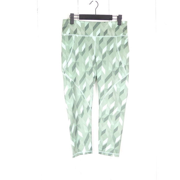 Patagonia Performance Leggings Womens SZ M Geometric Pattern Yoga Gym Stretch - Picture 1 of 13
